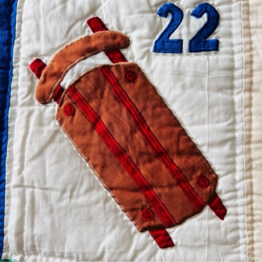 Vintage Handmade Christmas Advent Quilt – 50” x 60” Appliqué Wall Hanging